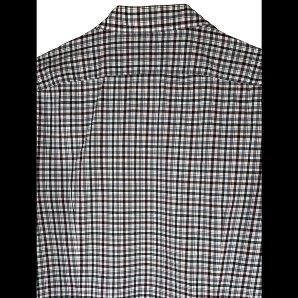 John Varvatos Men’s Medium Long Sleeve Shirt Checkered - Picture 4 of 13